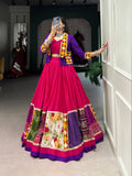 Elegant Pink Jacket Lehenga Choli For Navratri - women's fashion mart