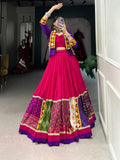 Elegant Pink Jacket Lehenga Choli For Navratri - women's fashion mart
