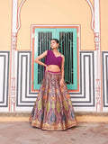 Classic and Stylish Banarasi Silk Lehenga Choli -Lehenga Choli Purple / XS women's fashion mart
