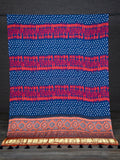 Navy Blue Color Digital Printed Pure Gaji Silk Dupatta With Tassels