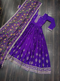 Heena Chinnon With Embroidery Work Anarkali | Shoppers Trend