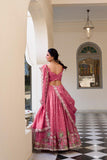 Laxmi Gold Crush Dhavani Set | Half-Saree | Sequins and Thread Embroidery | Shoppers Trend  women's fashion mart