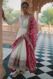 Heavy Faux Georgette Embroidered Gown Set with Sequence Work, Fancy Latkan Border & Tassel Sleeves – Party & Festive Wear - S women's fashion mart