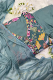 Floral Elegance Alia Cut Suit Set in Mehera Green  women's fashion mart