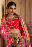 Enchanting Gaji Silk Pink-Red Patola Printed Lehenga Choli - women's fashion mart