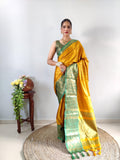 Zari Weaving Banarasi Soft Silk Ready to Wear Saree - women's fashion mart