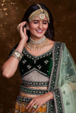 Mustard Designer Embroidered Lehenga Choli In Art Silk Fabric With Alluring Blouse.