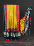 Mustard Color Digital Bandhani Printed Pure Gaji Silk Dupatta With Tassels -bandhej dupatta Default Title women's fashion mart
