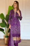 Designer Purple Bandhani Print Kurti For Women  women's fashion mart