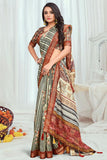 Fascinating Multi Color Cotton Casual Printed Saree.