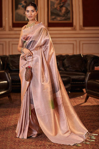 Multi Color Bewitching Jacquard Digital Printed Saree.