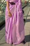 Opera Mauve Katan Silk Weaving Worked Designer Saree - women's fashion mart