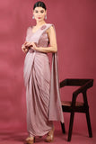 Soothing Crush Lycra Ready To Wear Saree In Pink Color - women's fashion mart