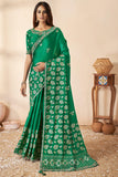 Appealing Gajji Silk Fabric Saree In Green Color - women's fashion mart