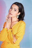 Yellow Rayon Viscose Fabric Party Wear Designer Readymade Co-Ord Set.