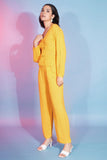 Yellow Rayon Viscose Fabric Party Wear Designer Readymade Co-Ord Set.