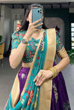 Excellent Dola Silk Fabric Cream Color kalamkari printed Lehenga.