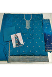 Nidhi shah Excellent Vichitra Fabric Teal Color Palazzo Suit - women's fashion mart