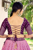 Sangeet look Chinon Fabric Sangeet Special Lehenga in Purple Color - women's fashion mart