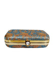 Mesmeric Light Cyan Color Party Style Clutch Purses In Fancy Fabric.