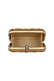 Beige Color Engaging Fancy Fabric Party Style Clutch Purses.