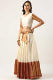 Elegant Art Silk Fabric White Color Plain Lehenga Choli - women's fashion mart