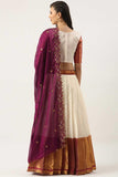 Elegant Art Silk Fabric White Color Plain Lehenga Choli - women's fashion mart