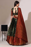 Art Silk Fabric Captivating Green Color Lehenga Choli - women's fashion mart