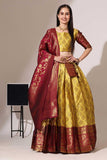 Art Silk Fabric Mustard Color Beatific Look Lehenga Choli - women's fashion mart