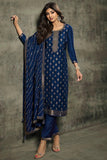 Shilpa Shetty Embroidered Jacquard Fabric Designer Straight Cut Long Salwar Kameez.