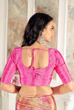Multi Color Printed Work On Crepe Silk Fabric Chic Saree.