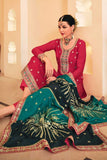 Chinon Fabric Pink Color Supreme Pakistani Style Suit - women's fashion mart