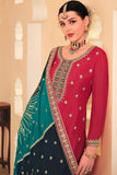 Chinon Fabric Pink Color Supreme Pakistani Style Suit - women's fashion mart