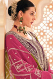 Excellent Chinon Fabric Wine Color Pakistani Style Suit - women's fashion mart