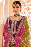 Excellent Chinon Fabric Wine Color Pakistani Style Suit - women's fashion mart