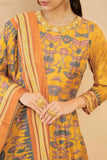 Art Silk Fabric Yellow Color Festive Wear Digital Print Readymade Long Anarkali Style Gown.