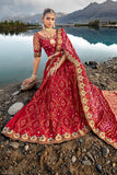 Creative Pure Gajji Bandhani Maroon Color Satin Saree With Heavy Embroidered Silk Blouse.