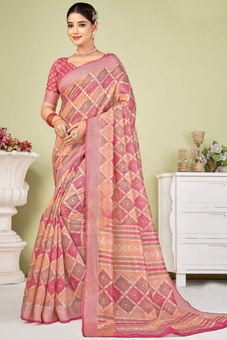 Art Silk Fabric Multi Color Printed Daily Wear Saree.