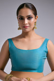 Daily Wear Handloom Art Silk Woven Border Teal Saree.
