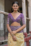 Daily Wear Handloom Raw Silk Woven Border Beige Color Saree.