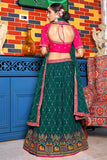 Chinon Fabric Embroidered Wedding Wear Lehenga Choli.