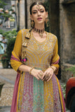 Mustard Color Embroidered Readymade Palazzo Salwar Suit In Chinon Fabric.
