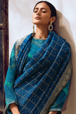Weaving Designs On Teal Color Party Style Art Silk Saree.