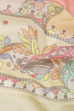 Casual Wear Soothing Printed Linen Saree In Multi Color.