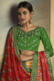 Yellow Color Gorgeous Patola Printed Gaji Silk Lehenga.