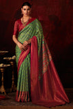 Green Color Glamorous Patola Style Printed Silk Saree - women's fashion mart