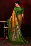 Yellow Color Exquisite Patola Style Printed Silk Saree - women's fashion mart