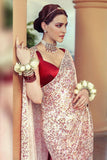 Kriti Sanon Inspired Sequins Work Beige Georgette Festive Wear Saree With Designer Blouse - women's fashion mart