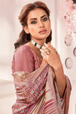 Brown Color Fancy Fabric Special Handloom Printed Saree - women's fashion mart