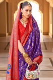 Amazing Lavender Color Art Silk Fabric Saree With Paithini Printed Work - women's fashion mart